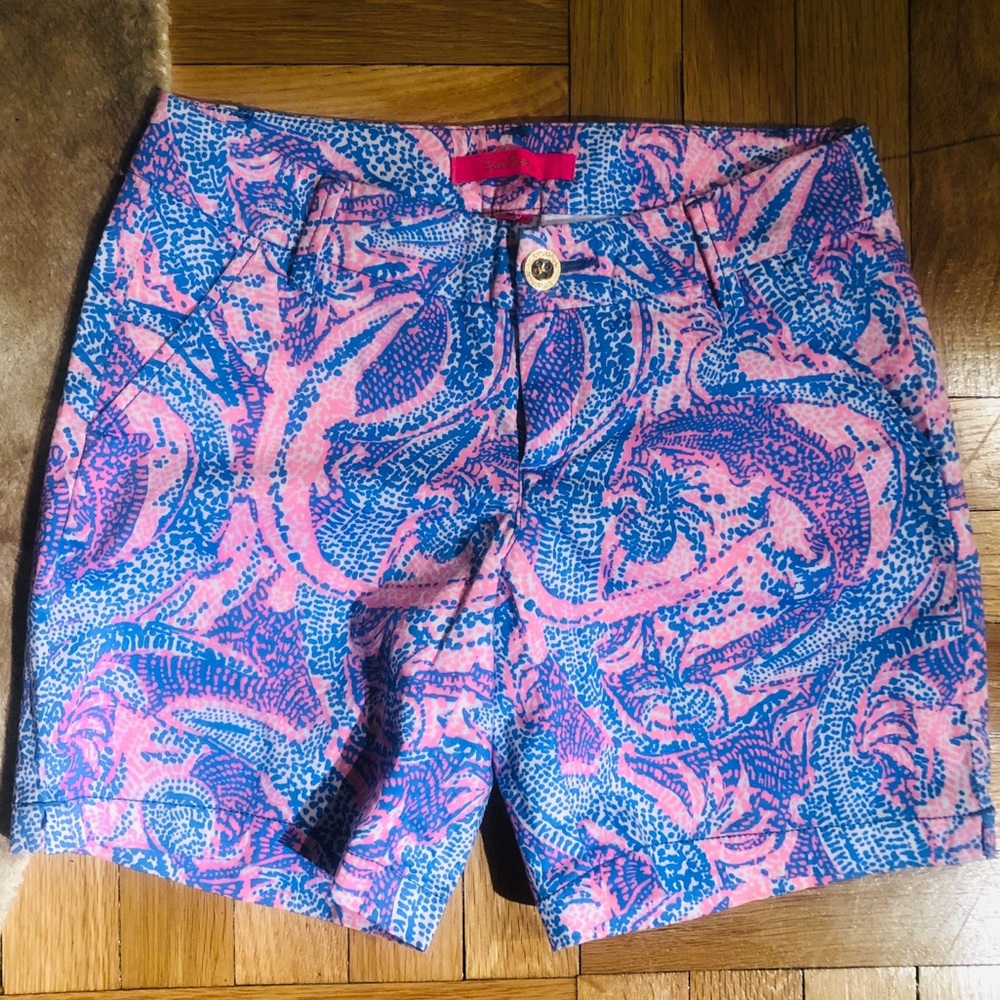 Lilly Pulitzer Jayne Alligator Shorts- Size 0- NWT